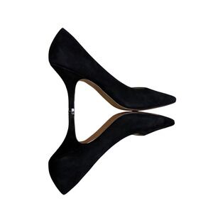 Lineo Paolo Black Suede Pointed Toe Women's Size 7 M Classic Pumps‎